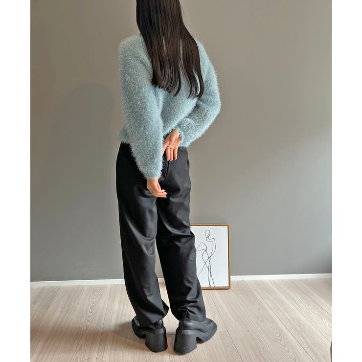 シャロ―Vネックシャギーニットプルオーバー | Jewelobe | 詳細画像20 