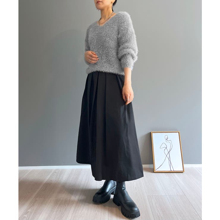 シャロ―Vネックシャギーニットプルオーバー | Jewelobe | 詳細画像28 