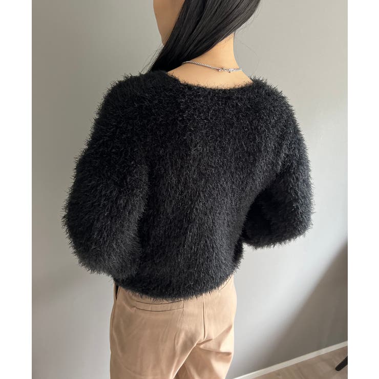 シャロ―Vネックシャギーニットプルオーバー | Jewelobe | 詳細画像32 