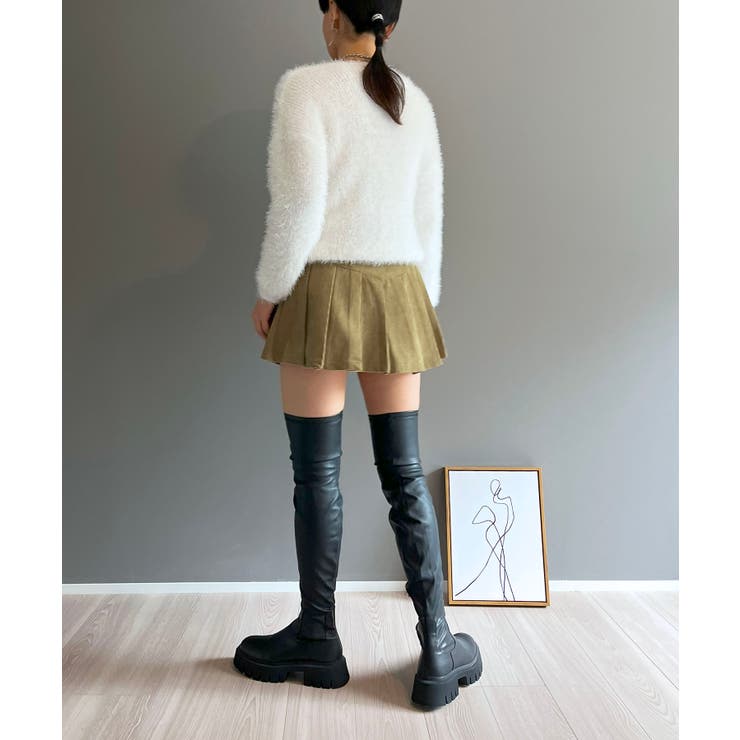 シャロ―Vネックシャギーニットプルオーバー | Jewelobe | 詳細画像6 