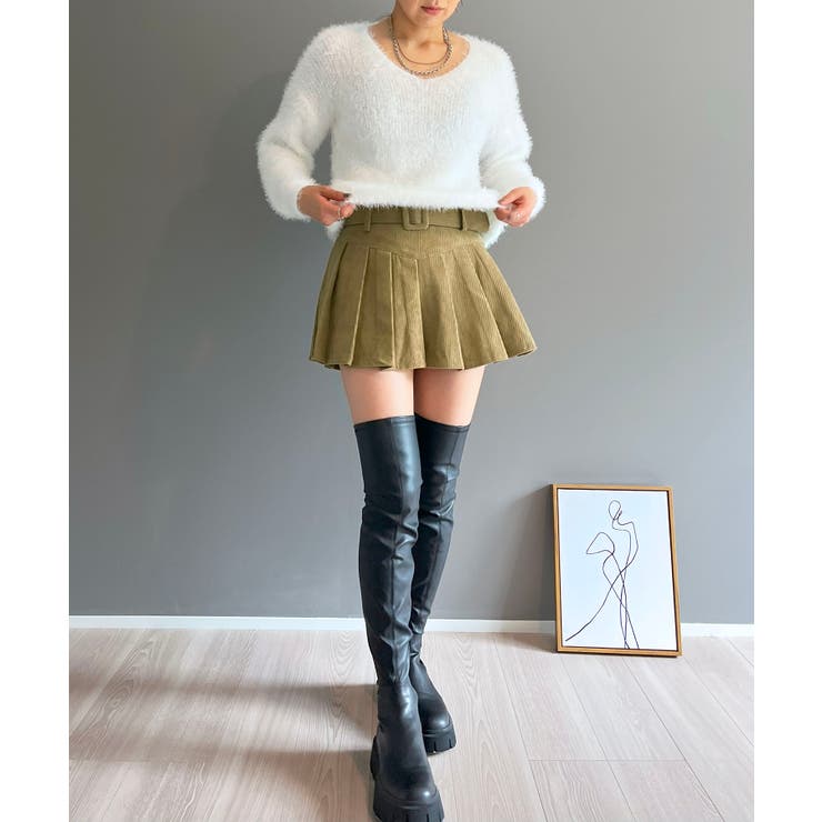 シャロ―Vネックシャギーニットプルオーバー | Jewelobe | 詳細画像7 