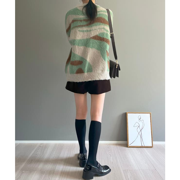 ニュアンスジャガードモヘアライクオーバーニット | Jewelobe | 詳細画像8 