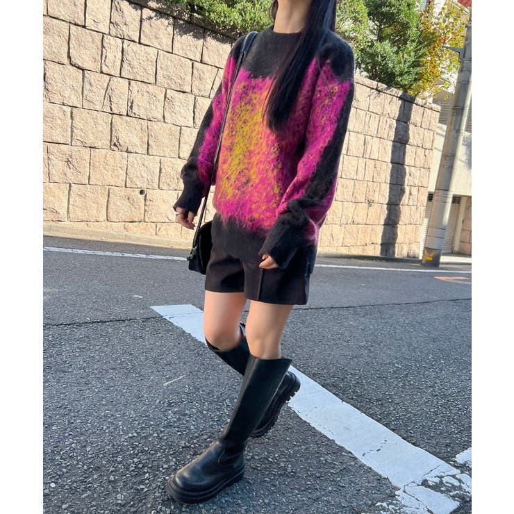 モヘアタッチグラデーションモザイクージャガードニット | Jewelobe | 詳細画像10 