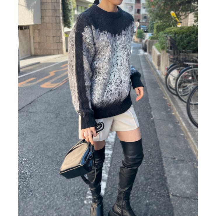 モヘアタッチグラデーションモザイクージャガードニット | Jewelobe | 詳細画像16 