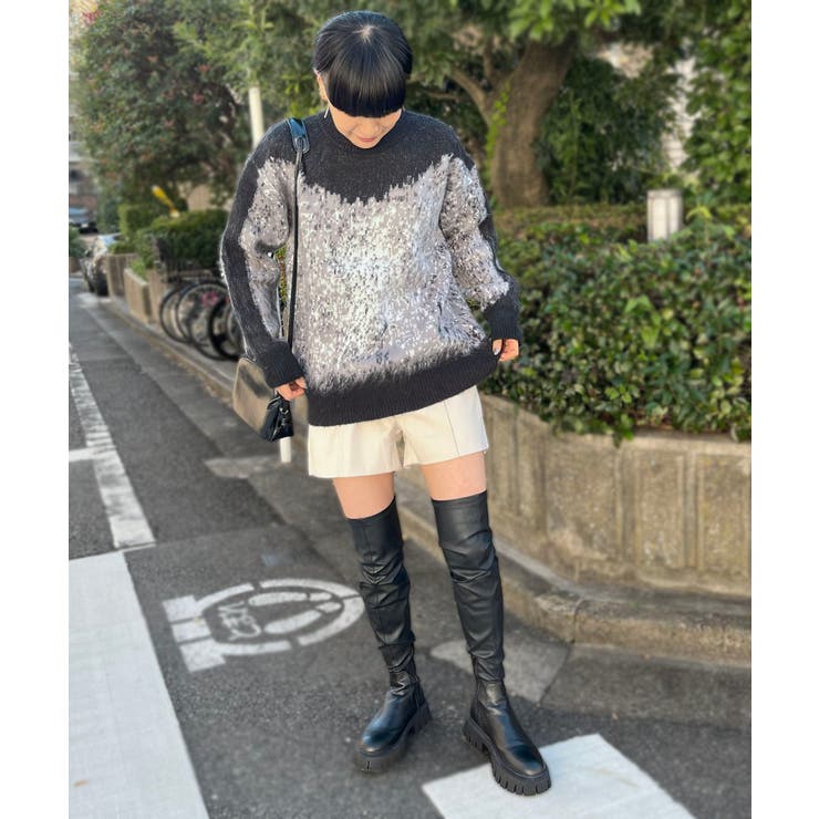 モヘアタッチグラデーションモザイクージャガードニット | Jewelobe | 詳細画像20 