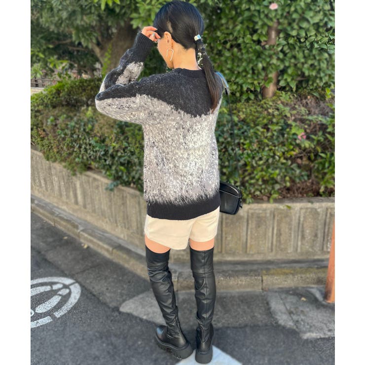 モヘアタッチグラデーションモザイクージャガードニット | Jewelobe | 詳細画像21 