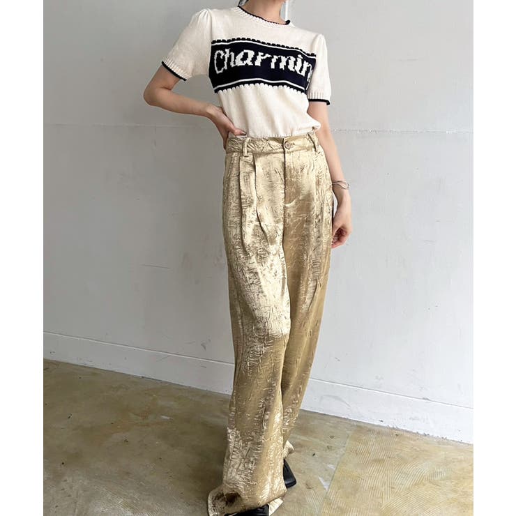 Charmingロゴ配色ショートニット | Jewelobe | 詳細画像6 