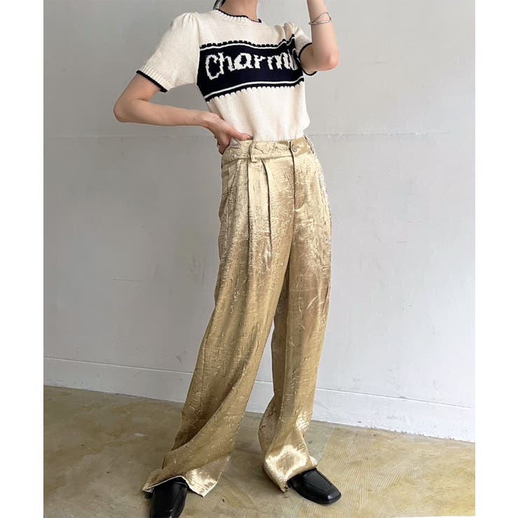 Charmingロゴ配色ショートニット | Jewelobe | 詳細画像7 