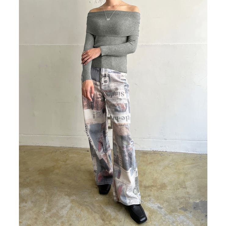 ワイドオフショルタイトニットトップス | Jewelobe | 詳細画像10 