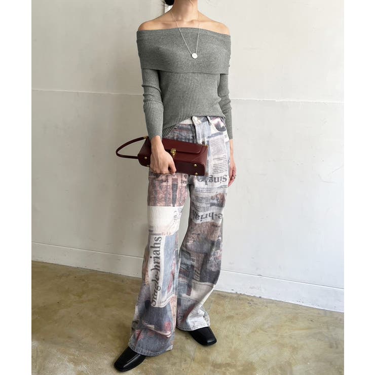 ワイドオフショルタイトニットトップス | Jewelobe | 詳細画像12 