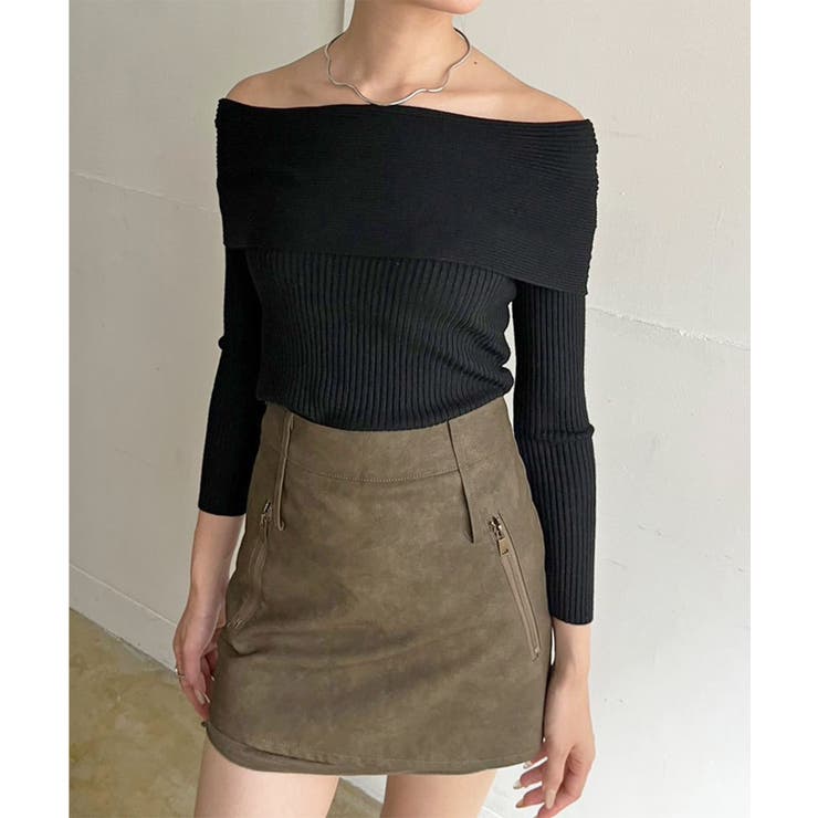 ワイドオフショルタイトニットトップス | Jewelobe | 詳細画像14 