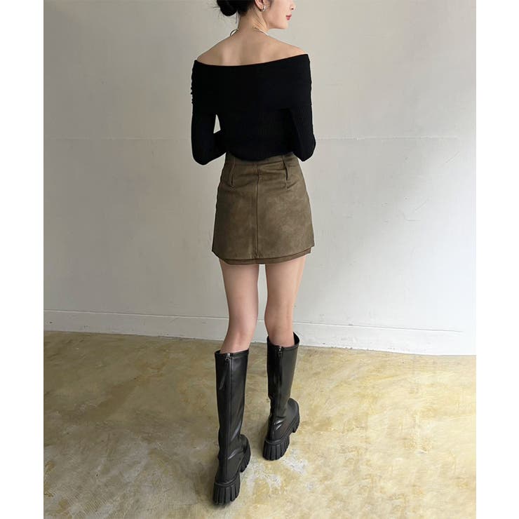 ワイドオフショルタイトニットトップス | Jewelobe | 詳細画像16 