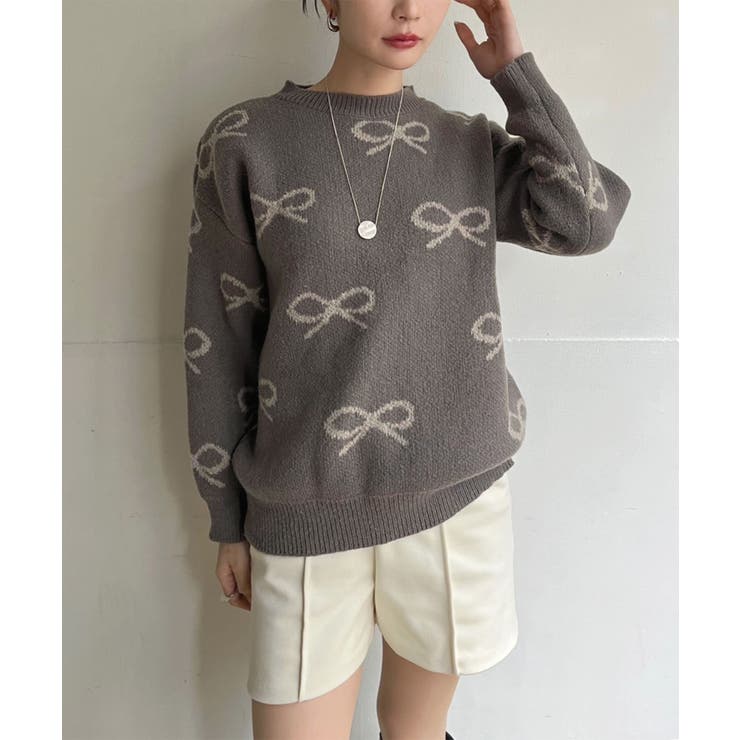 リボンジャガードニットプルオーバー | Jewelobe | 詳細画像11 