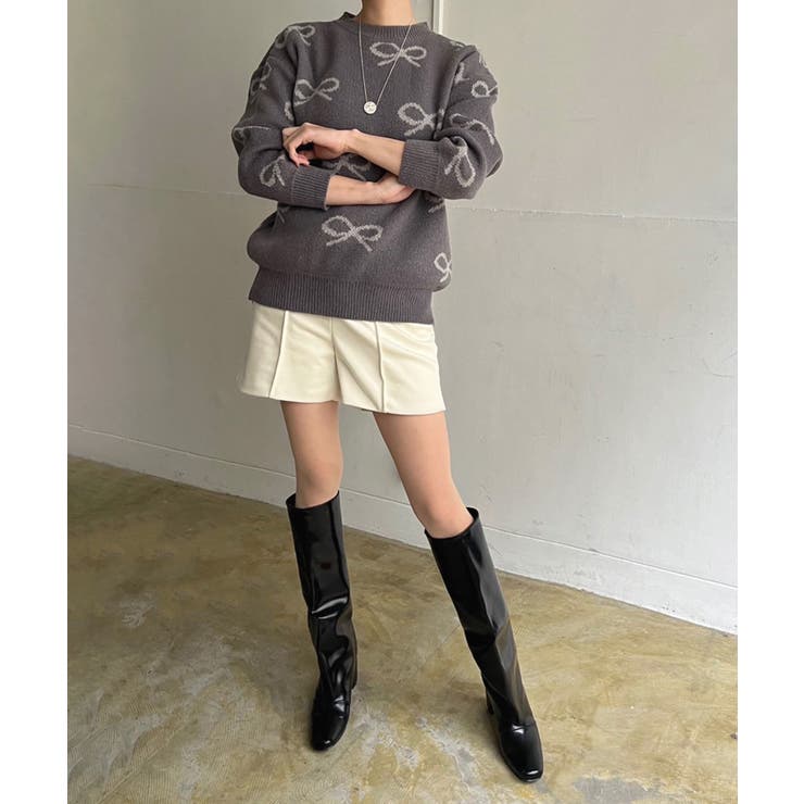 リボンジャガードニットプルオーバー | Jewelobe | 詳細画像12 