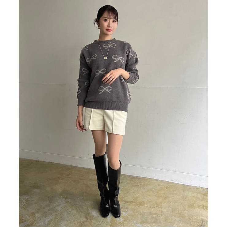 リボンジャガードニットプルオーバー | Jewelobe | 詳細画像14 