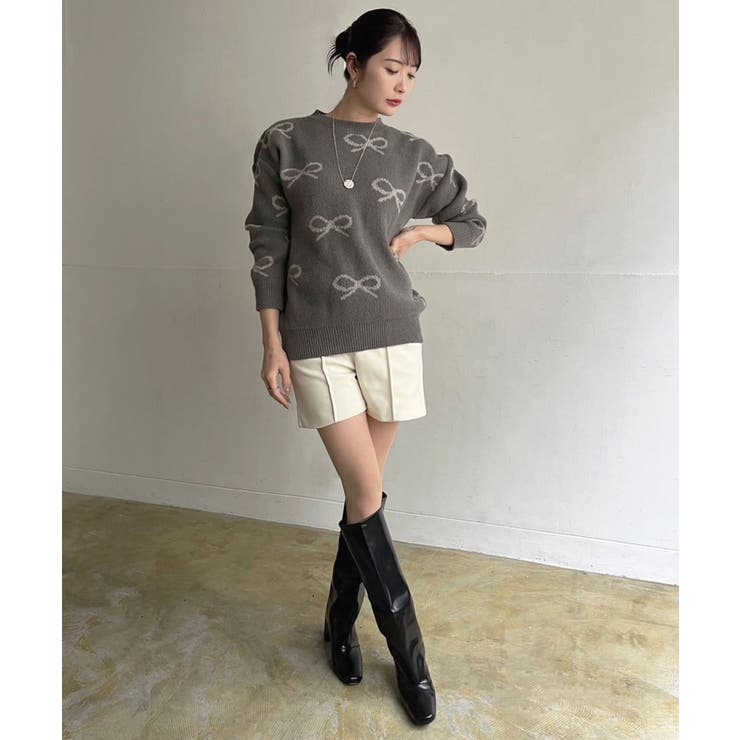 リボンジャガードニットプルオーバー | Jewelobe | 詳細画像15 