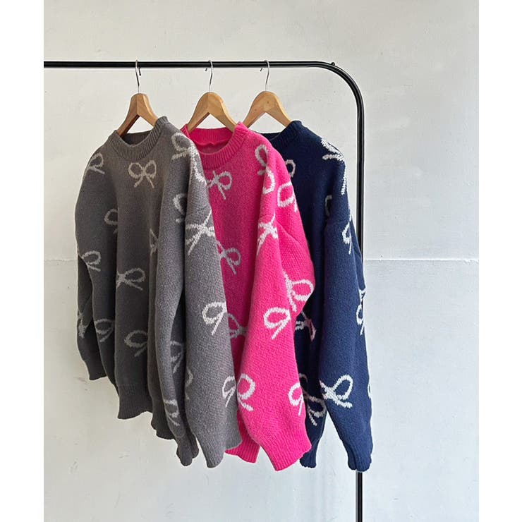 リボンジャガードニットプルオーバー | Jewelobe | 詳細画像24 