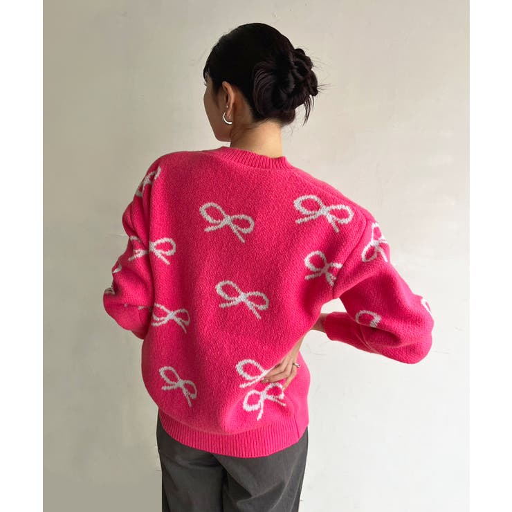 リボンジャガードニットプルオーバー | Jewelobe | 詳細画像3 