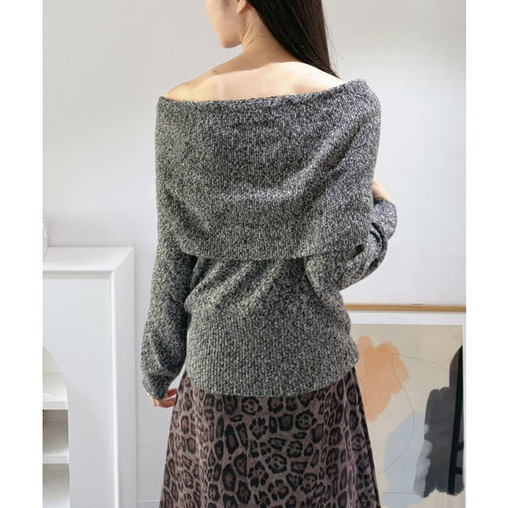 ワイドオフショルミックス編みニットトップス | Jewelobe | 詳細画像26 