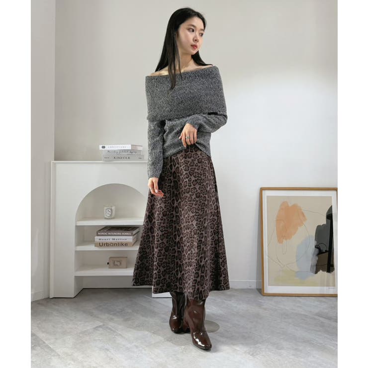 ワイドオフショルミックス編みニットトップス | Jewelobe | 詳細画像34 