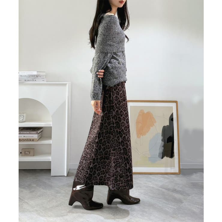 ワイドオフショルミックス編みニットトップス | Jewelobe | 詳細画像35 