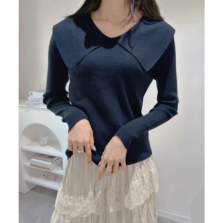 ビックカラーリブニットトップス | Jewelobe | 詳細画像18 