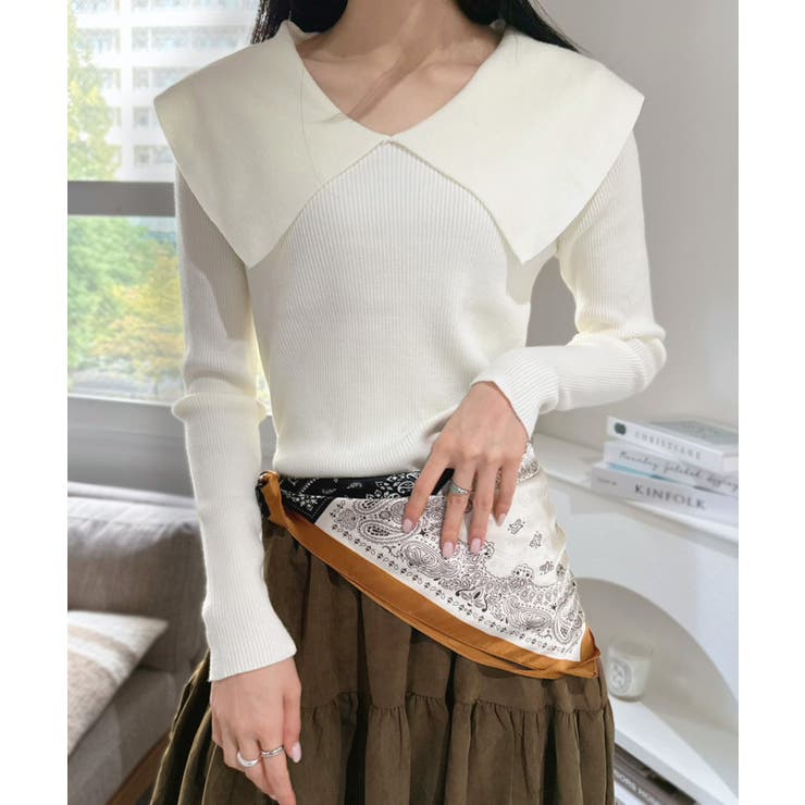 ビックカラーリブニットトップス | Jewelobe | 詳細画像2 