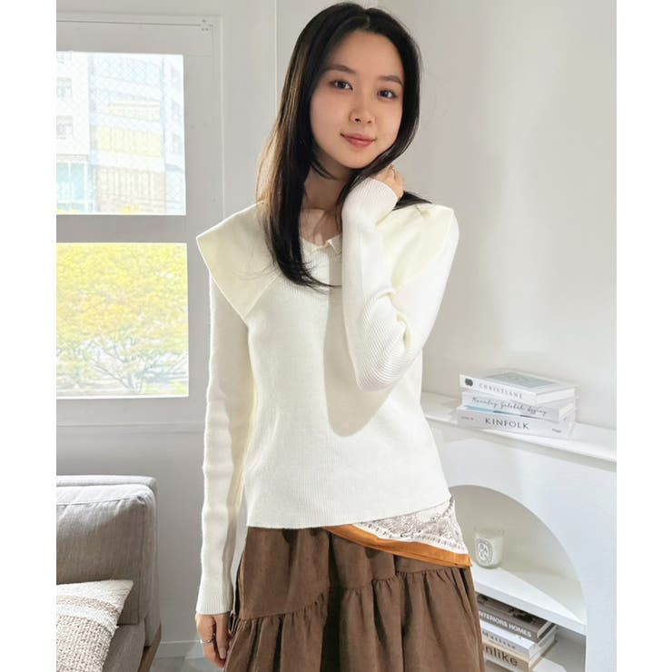 ビックカラーリブニットトップス | Jewelobe | 詳細画像4 