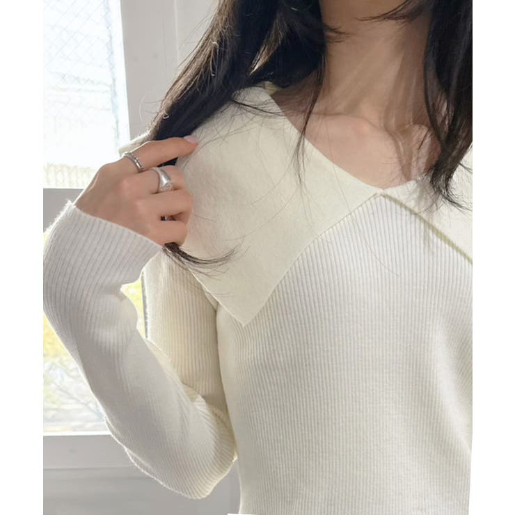 ビックカラーリブニットトップス | Jewelobe | 詳細画像5 