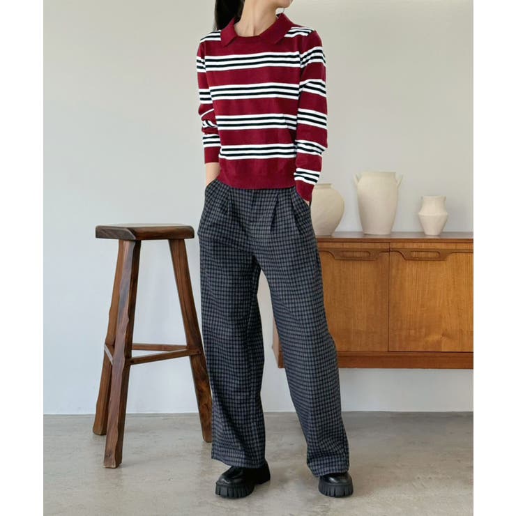 カラードッキングマルチボーダーニット | Jewelobe | 詳細画像19 