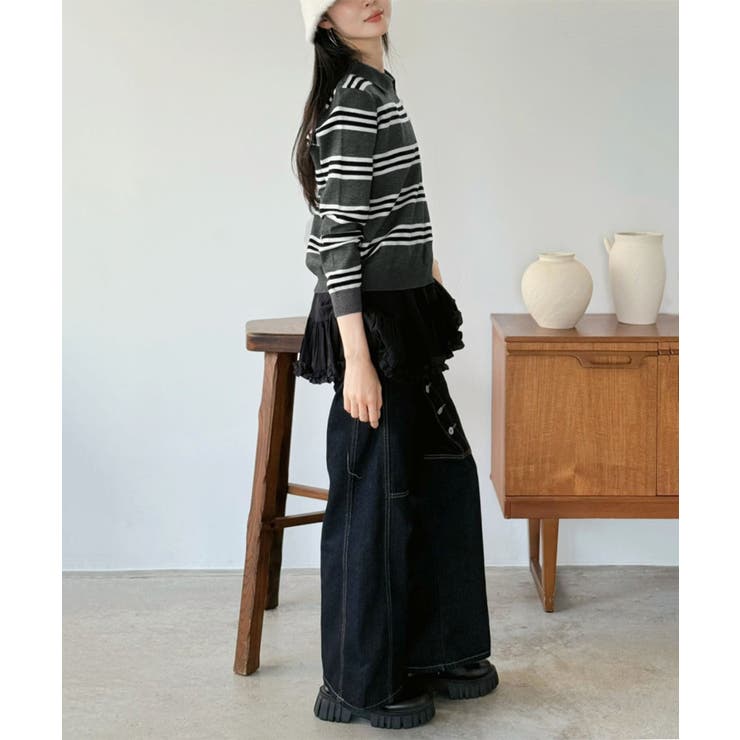 カラードッキングマルチボーダーニット | Jewelobe | 詳細画像27 