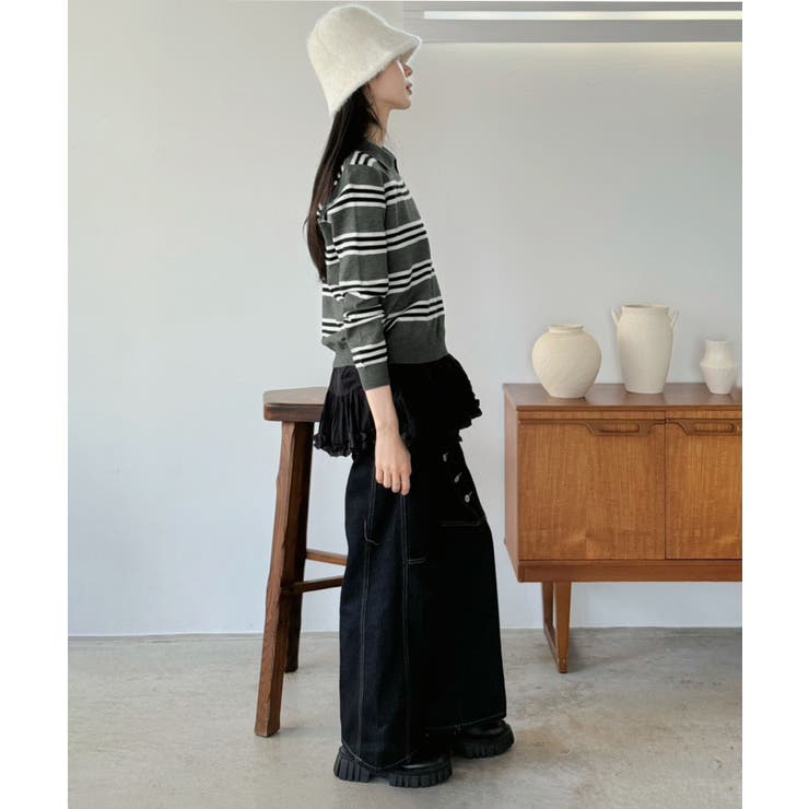 カラードッキングマルチボーダーニット | Jewelobe | 詳細画像28 