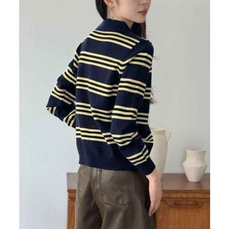 カラードッキングマルチボーダーニット | Jewelobe | 詳細画像31 