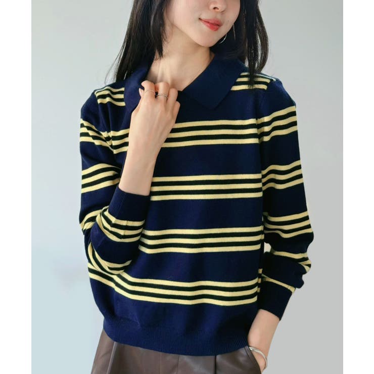 カラードッキングマルチボーダーニット | Jewelobe | 詳細画像32 