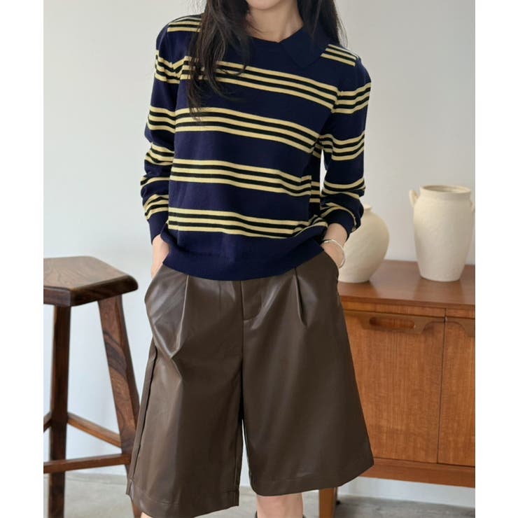 カラードッキングマルチボーダーニット | Jewelobe | 詳細画像33 