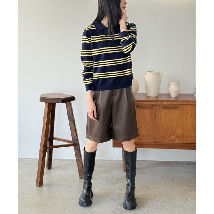 カラードッキングマルチボーダーニット | Jewelobe | 詳細画像35 