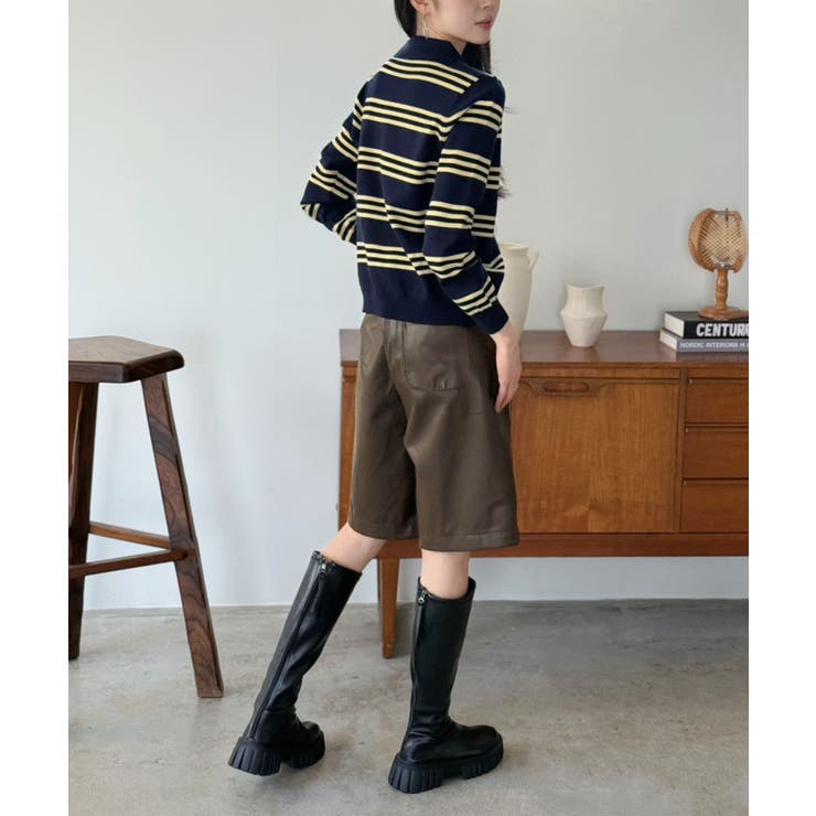 カラードッキングマルチボーダーニット | Jewelobe | 詳細画像36 