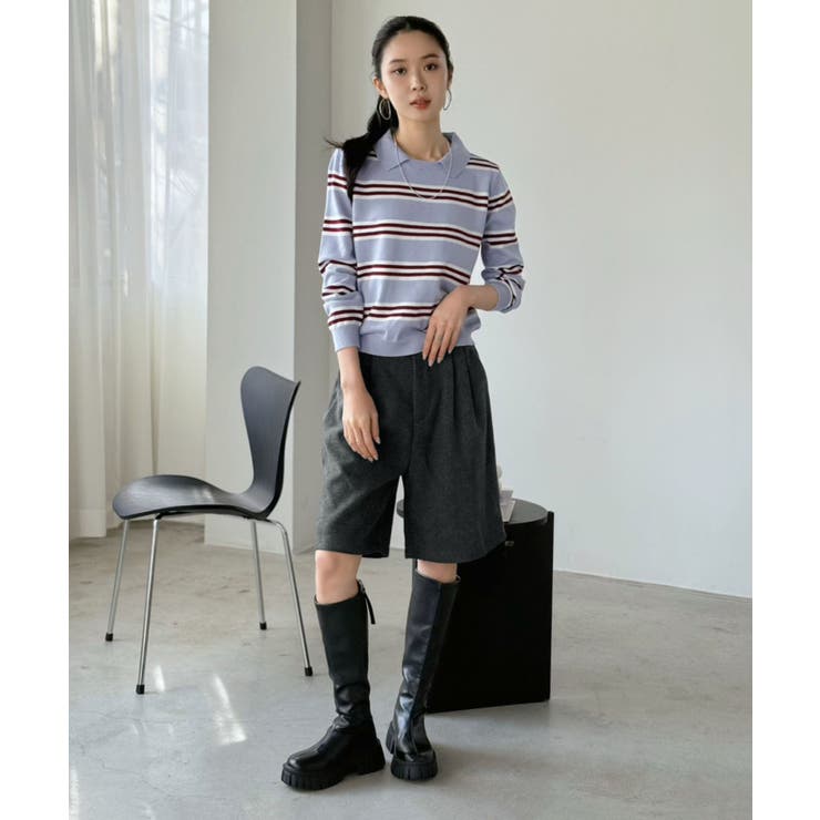 カラードッキングマルチボーダーニット | Jewelobe | 詳細画像8 