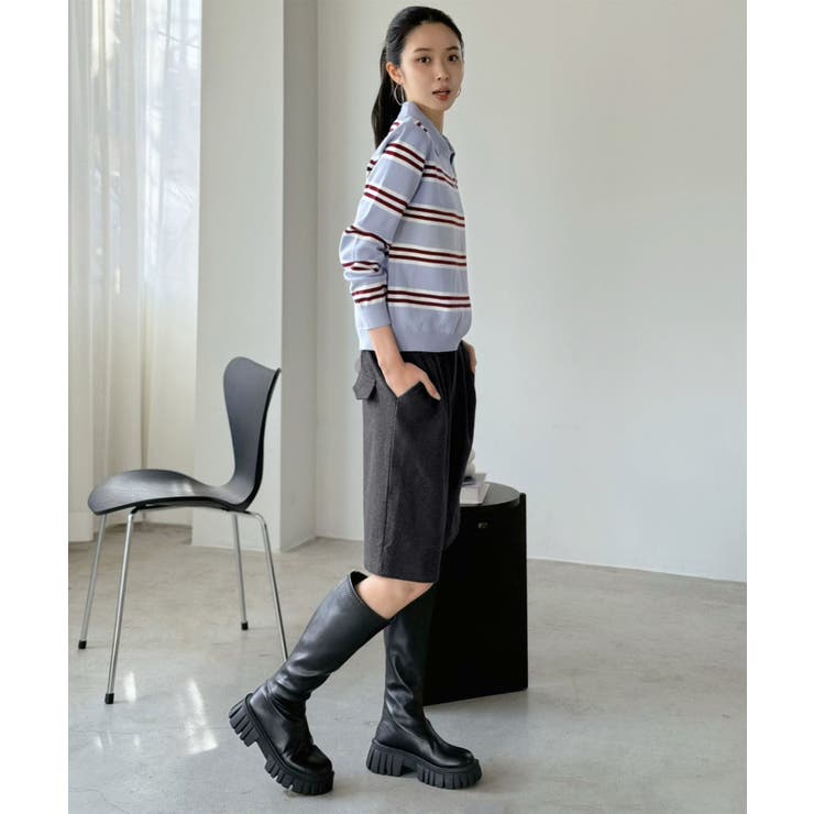 カラードッキングマルチボーダーニット | Jewelobe | 詳細画像9 