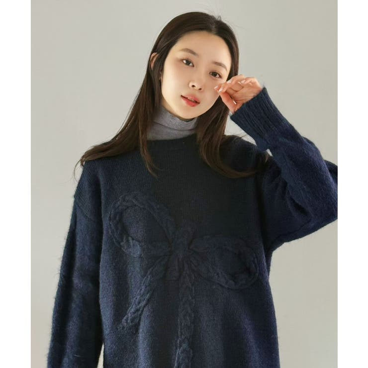 ケーブルリボンルーズニットプルオーバー | Jewelobe | 詳細画像14 