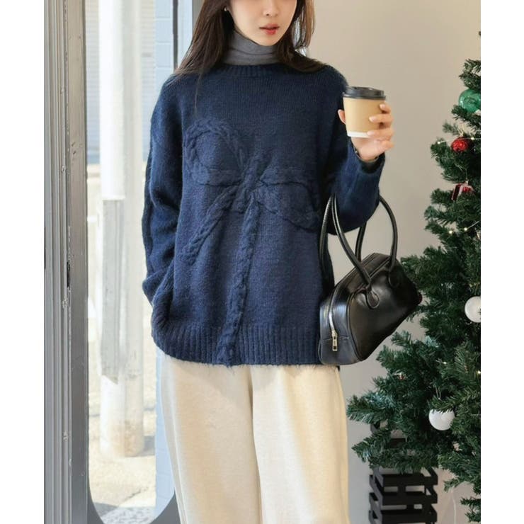 ケーブルリボンルーズニットプルオーバー | Jewelobe | 詳細画像15 