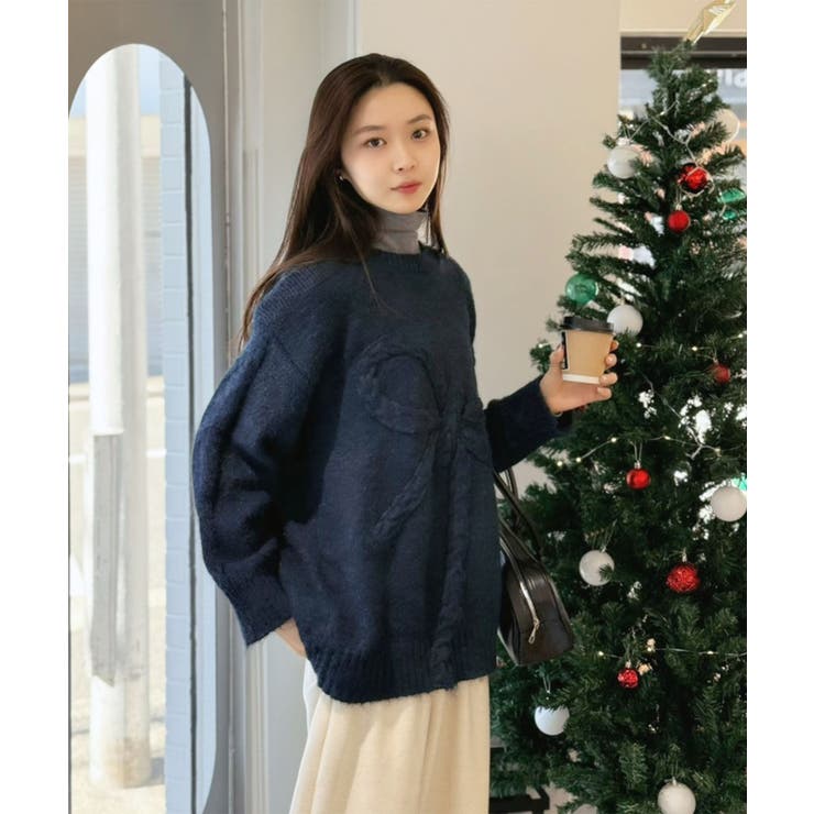 ケーブルリボンルーズニットプルオーバー | Jewelobe | 詳細画像21 