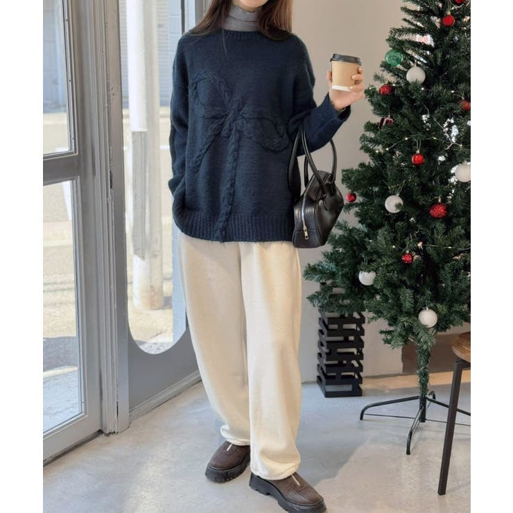 ケーブルリボンルーズニットプルオーバー | Jewelobe | 詳細画像28 