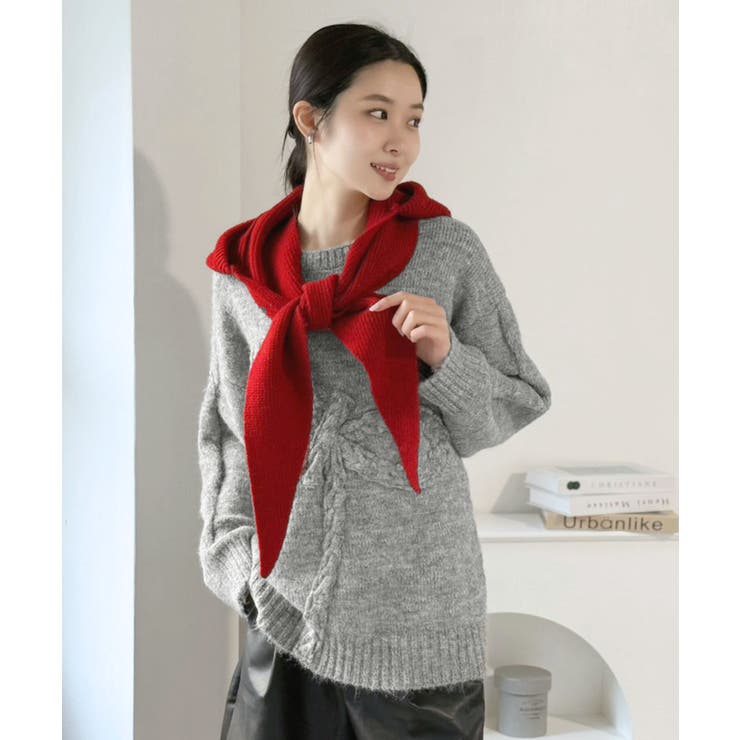 ケーブルリボンルーズニットプルオーバー | Jewelobe | 詳細画像5 