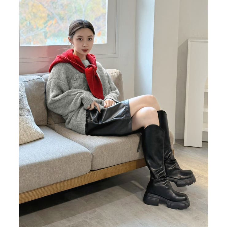 ケーブルリボンルーズニットプルオーバー | Jewelobe | 詳細画像8 