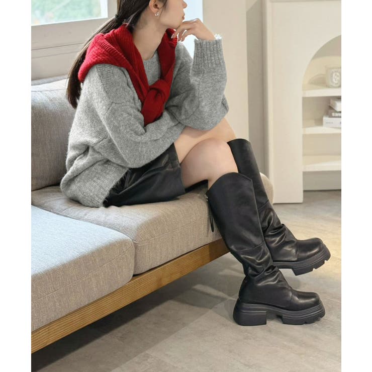 ケーブルリボンルーズニットプルオーバー | Jewelobe | 詳細画像9 