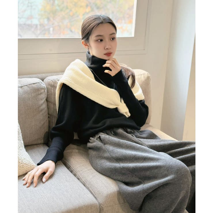 オフタートルドルマンニットプルオーバー | Jewelobe | 詳細画像28 