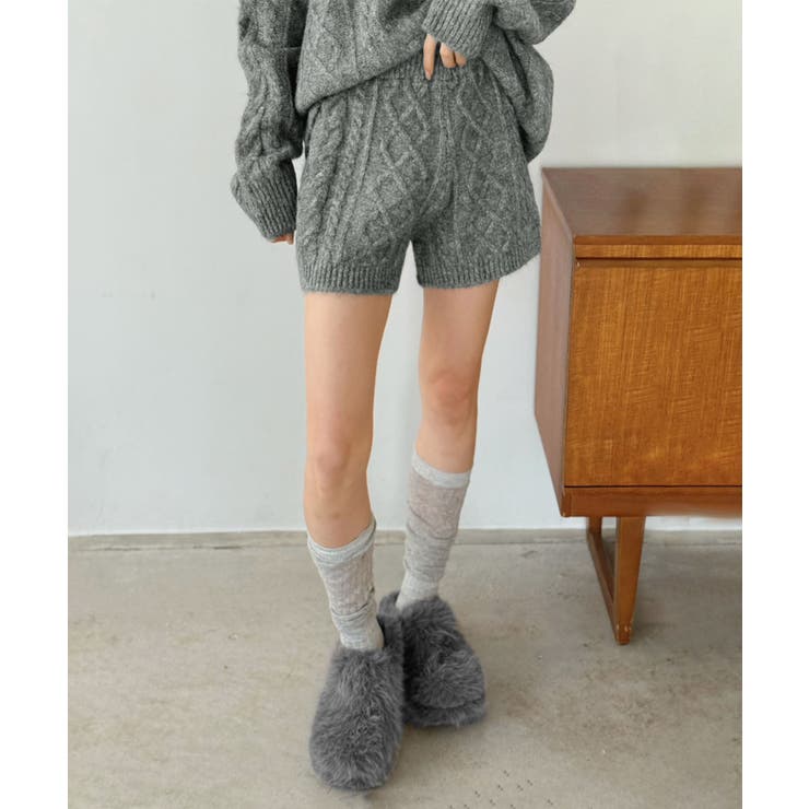 【マルチコルセット付き】ケーブルニットプルオーバー×ショートパンツセットアップ | Jewelobe | 詳細画像28 
