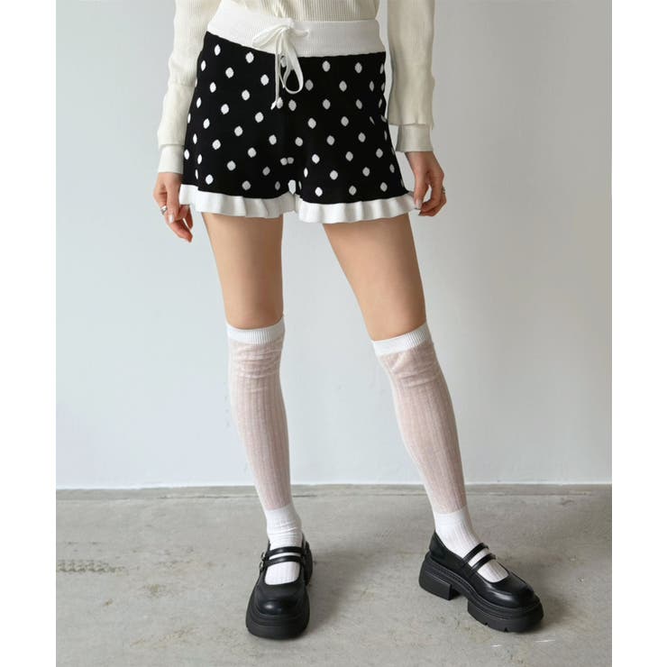 モノトーンドットフリルマイクロニットパンツ | Jewelobe | 詳細画像17 