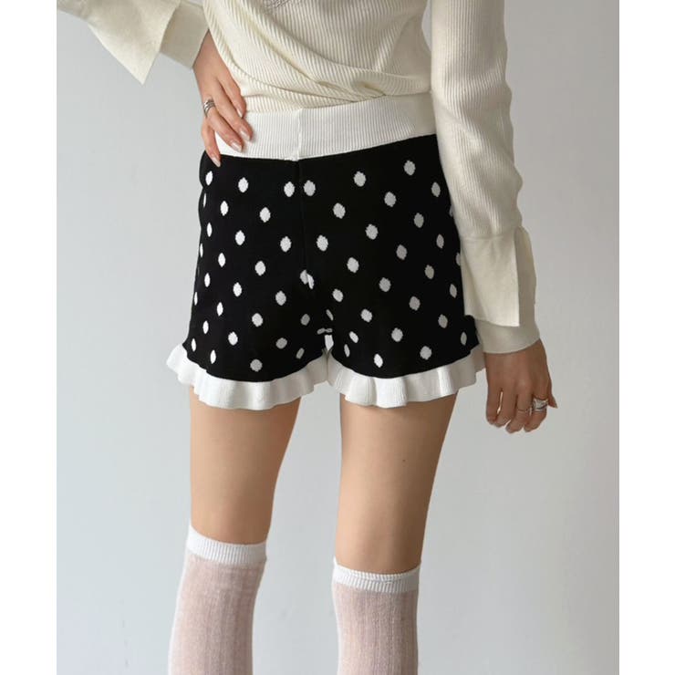 モノトーンドットフリルマイクロニットパンツ | Jewelobe | 詳細画像18 